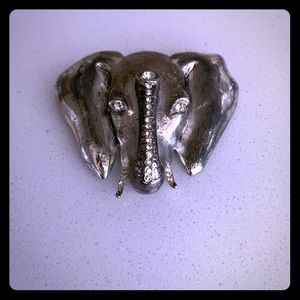 Rhinestone elephant belt buckle
